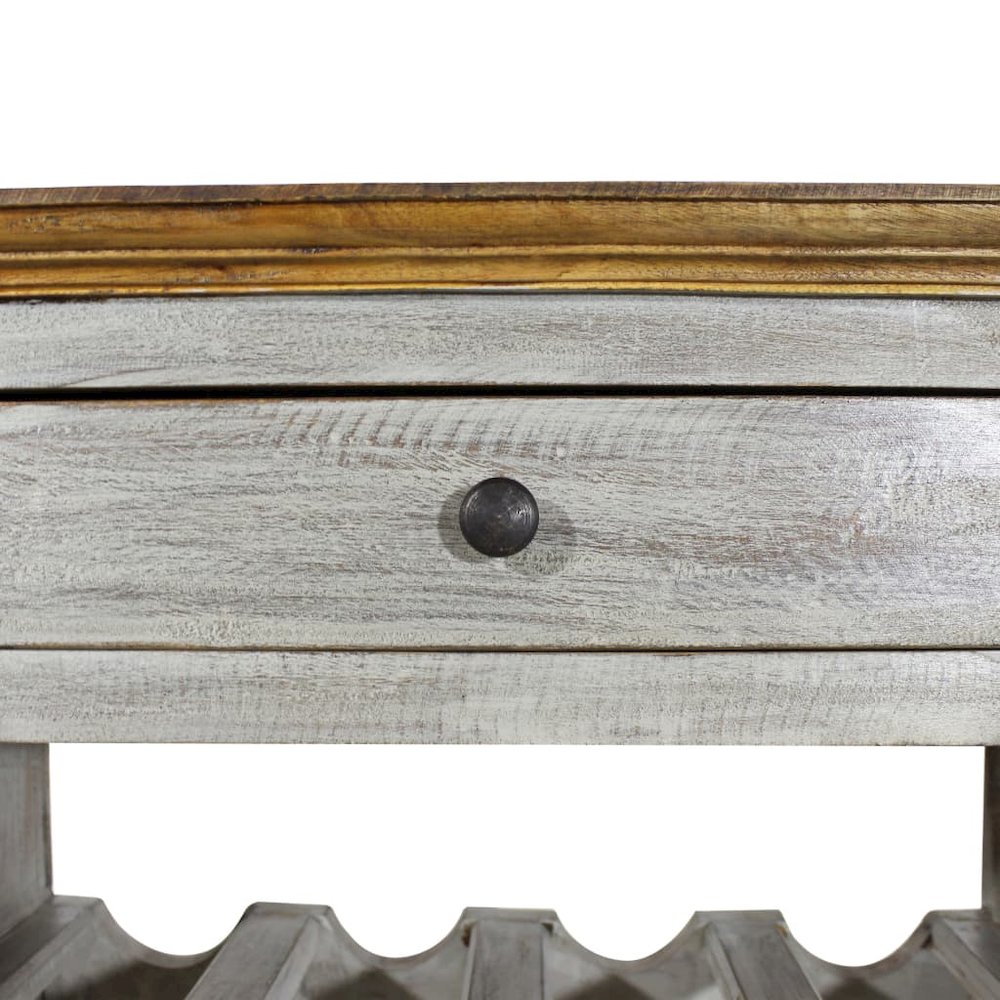 Wine Rack Solid Mahogany Wood 21.7"x9.1"x33.5". Picture 3