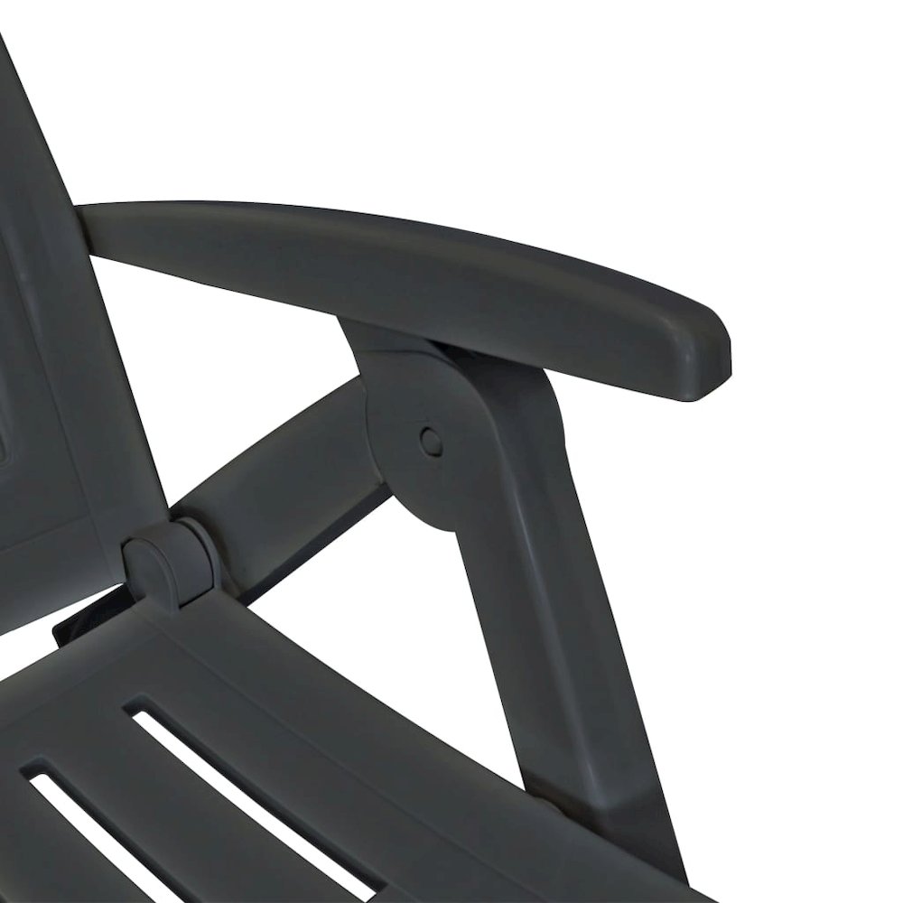 Sun Lounger Anthracite Plastic Standard Foldable Sun Lounger. Picture 4