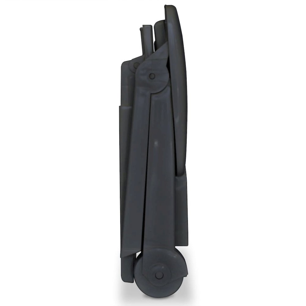 Sun Lounger Anthracite Plastic Standard Foldable Sun Lounger. Picture 7