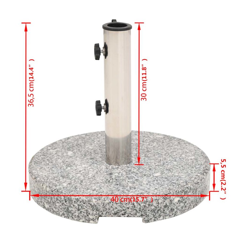 Parasol Base Granite Medium Heavy Weight Endurance Parasol Base. Picture 12