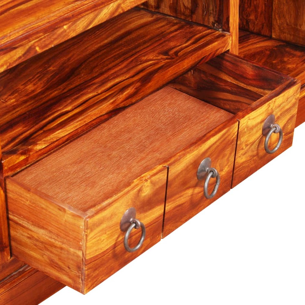 TV Stand Natural Sheesham Solid Sheesham wood, Copper. Picture 6