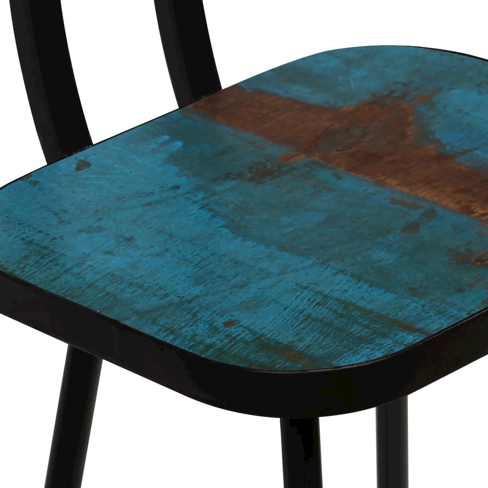 Bar Set Multicolour Solid Reclaimed Wood Medium Industrial. Picture 12