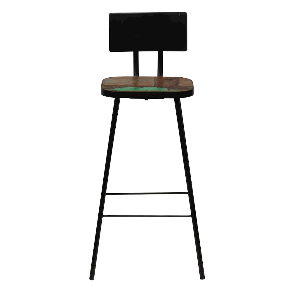 Bar Set Multicolour Solid Reclaimed Wood Medium Industrial. Picture 9