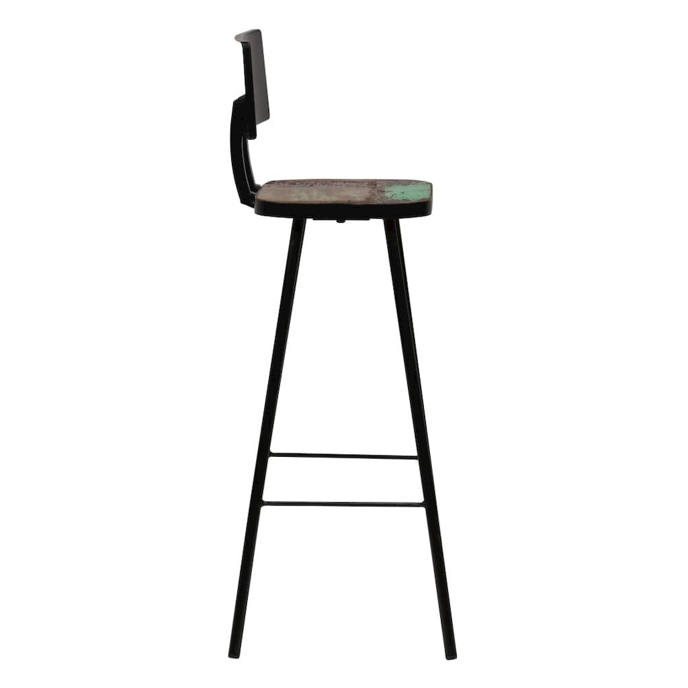 Bar Set Multicolour Solid Reclaimed Wood Medium Industrial. Picture 10