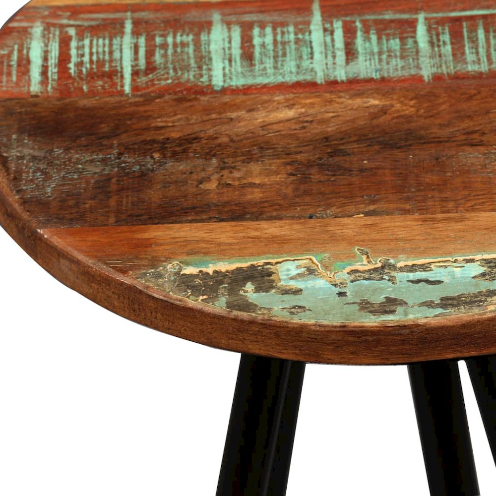 Bar Stool Set of 4 Varied Reclaimed Wood Standard Industrial. Picture 3