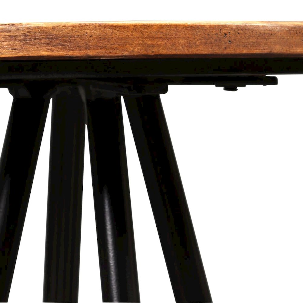 Bar Stool Set of 4 Varied Reclaimed Wood Standard Industrial. Picture 5