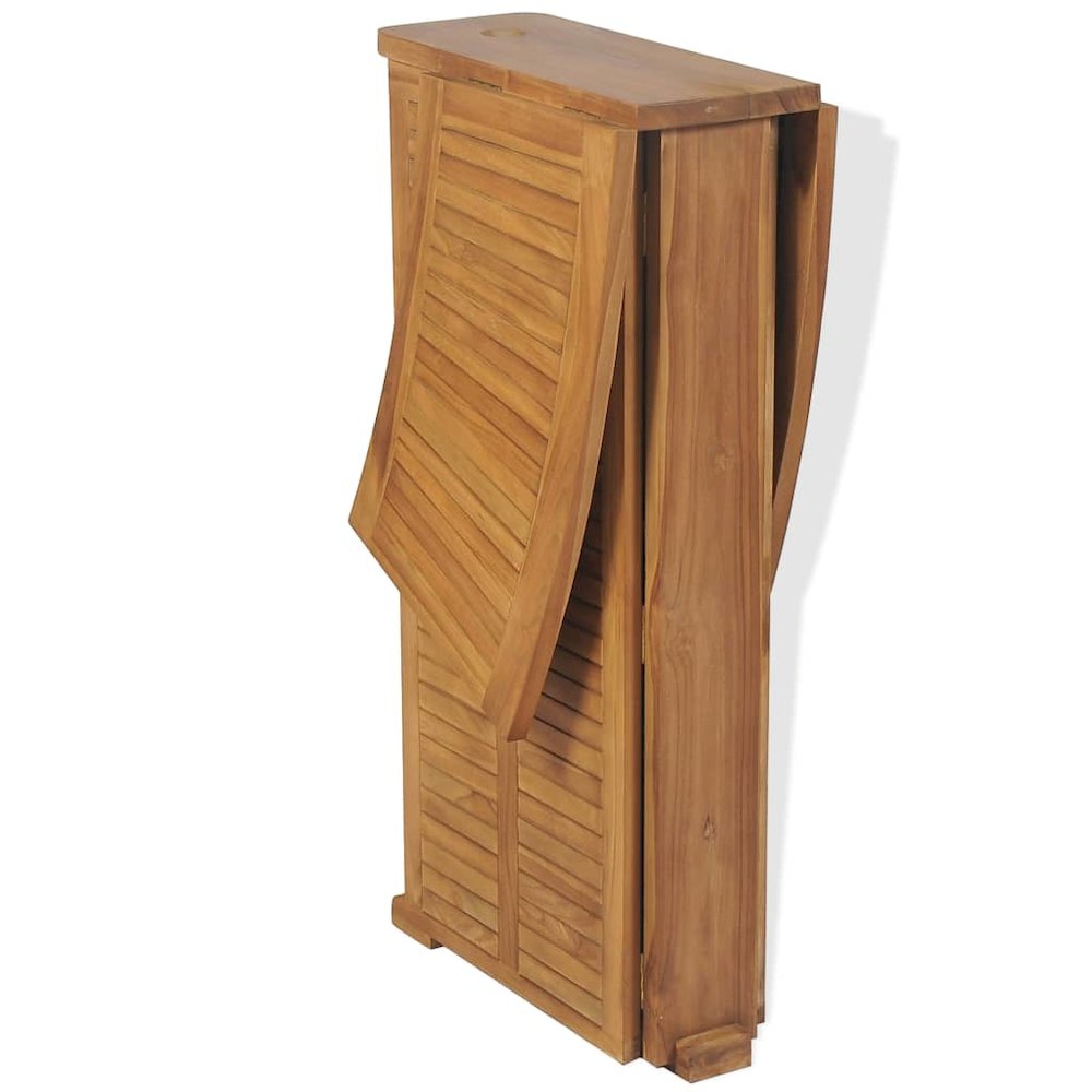 Bar Table Brown Solid Teak Wood Large Foldable Bar Table. Picture 3