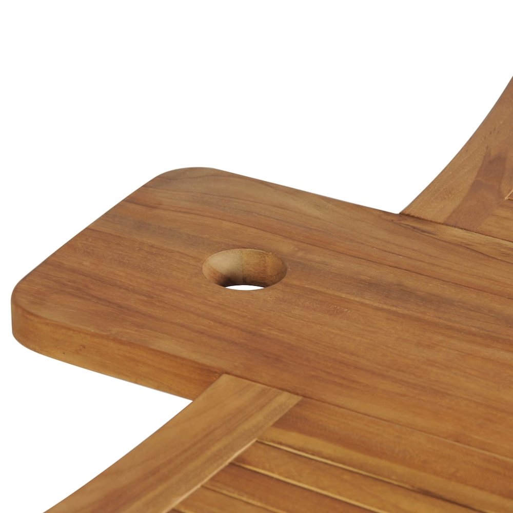 Bar Table Brown Solid Teak Wood Large Foldable Bar Table. Picture 8