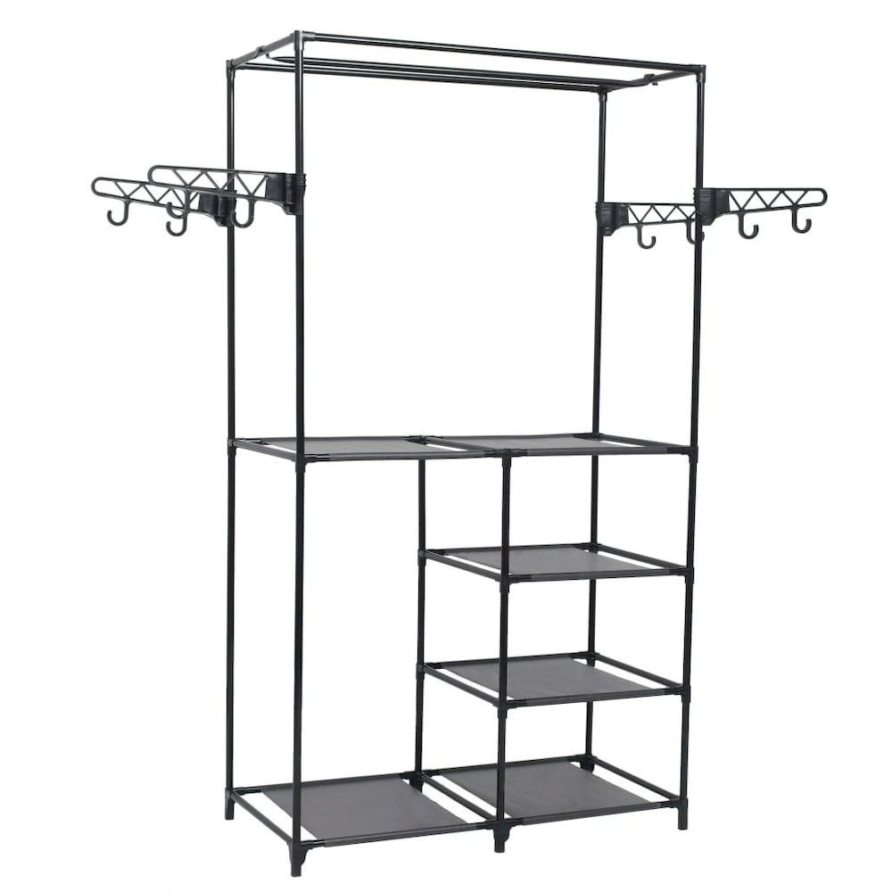 Clothes Rack Black Powder-coated steel, Non-woven fabric Medium. Picture 1