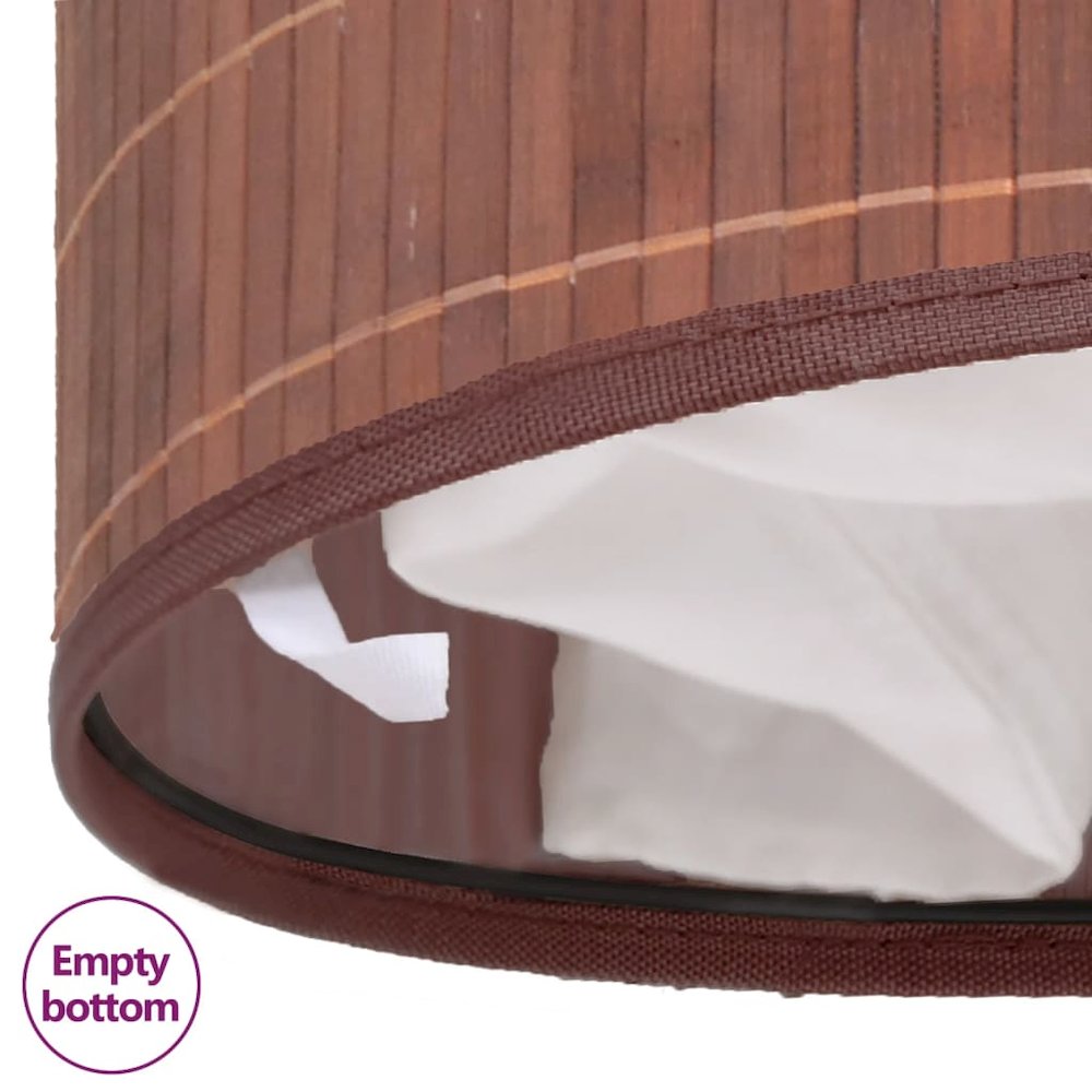 vidaXL Bamboo Laundry Bin Oval Brown. Picture 7