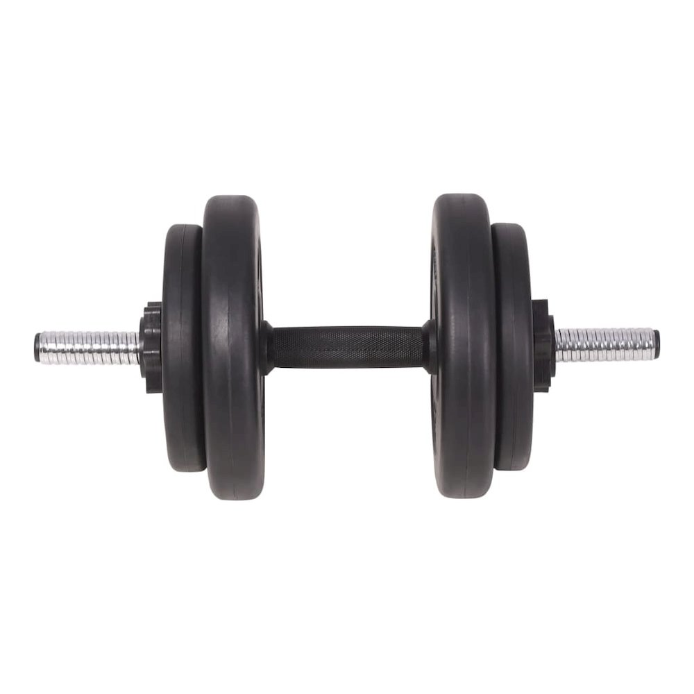 vidaXL Barbell and Dumbbell Set 198.4 lb, 91404. Picture 10