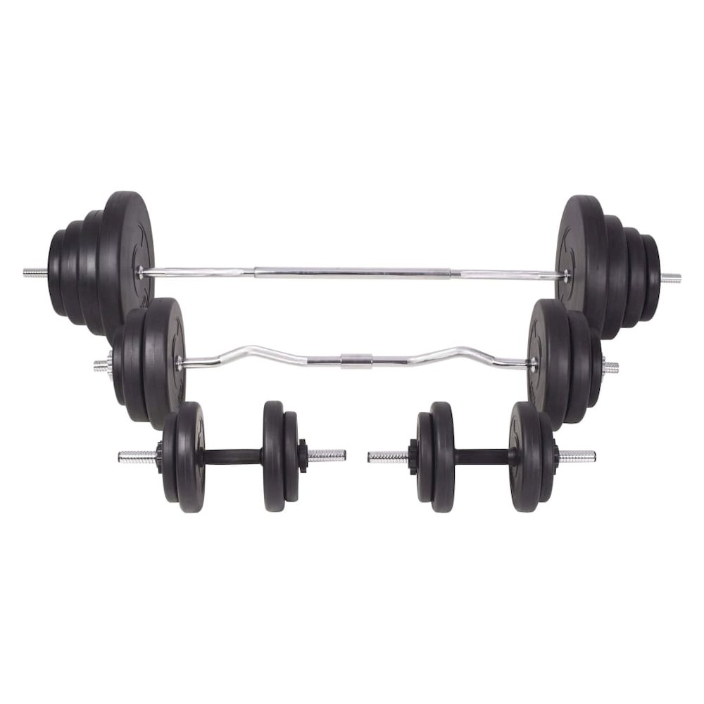 vidaXL Barbell and Dumbbell Set 264.6 lb. Picture 3