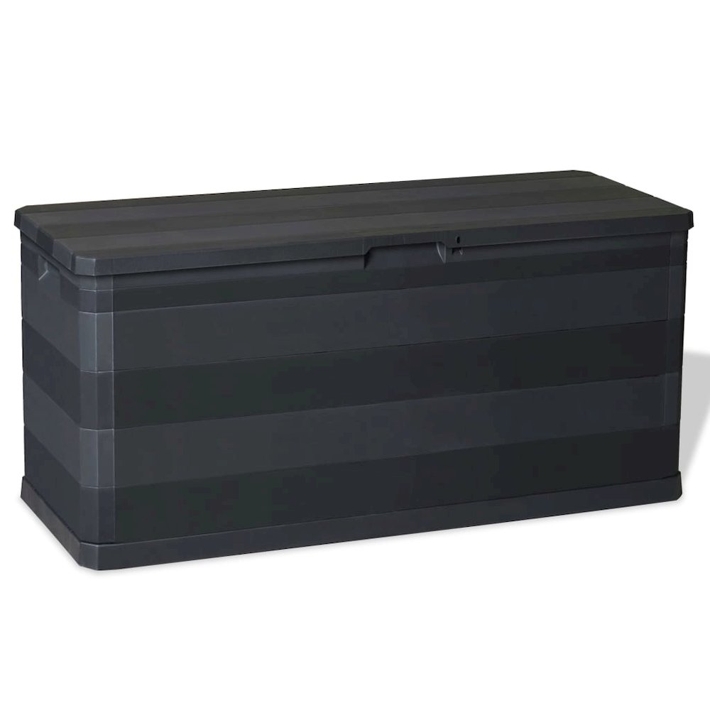 Storage Box Black Polypropylene Medium Storage Box Rectangular. Picture 1