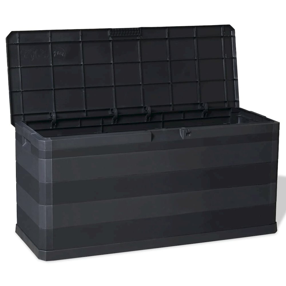 Storage Box Black Polypropylene Medium Storage Box Rectangular. Picture 7