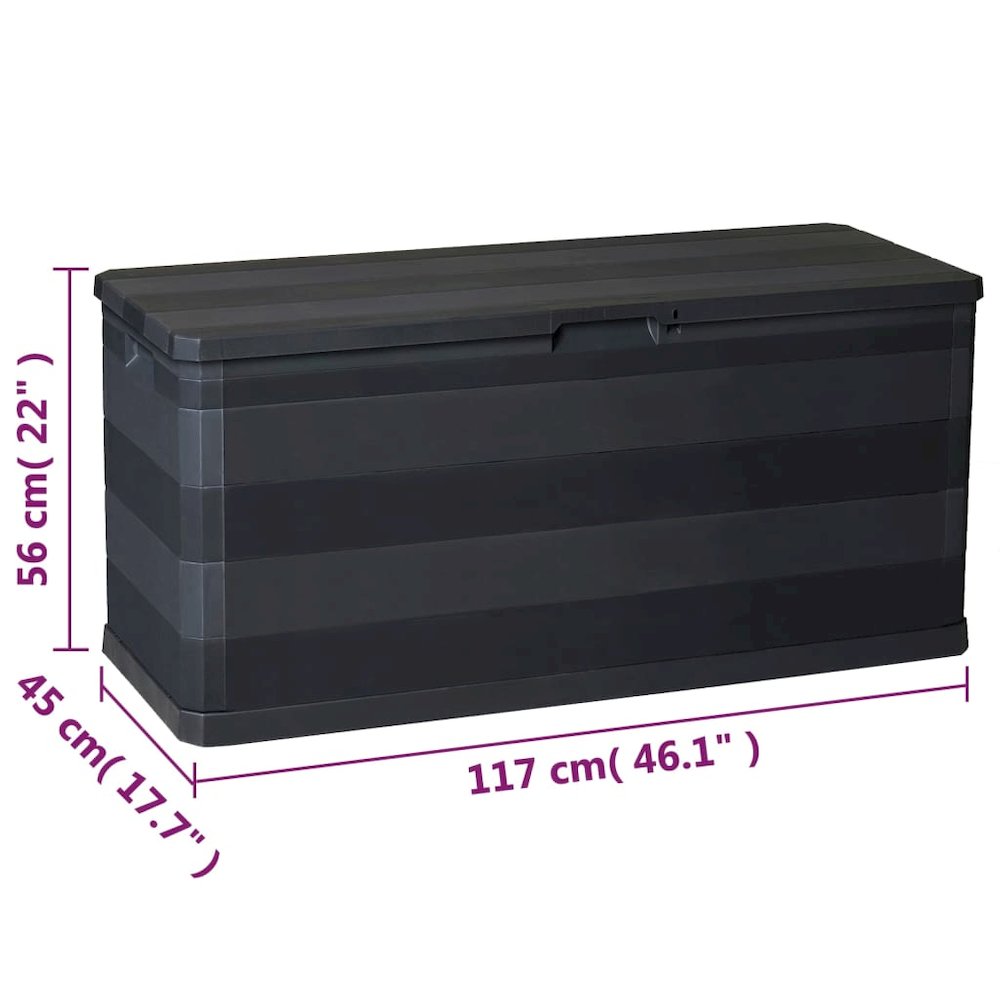 Storage Box Black Polypropylene Medium Storage Box Rectangular. Picture 8