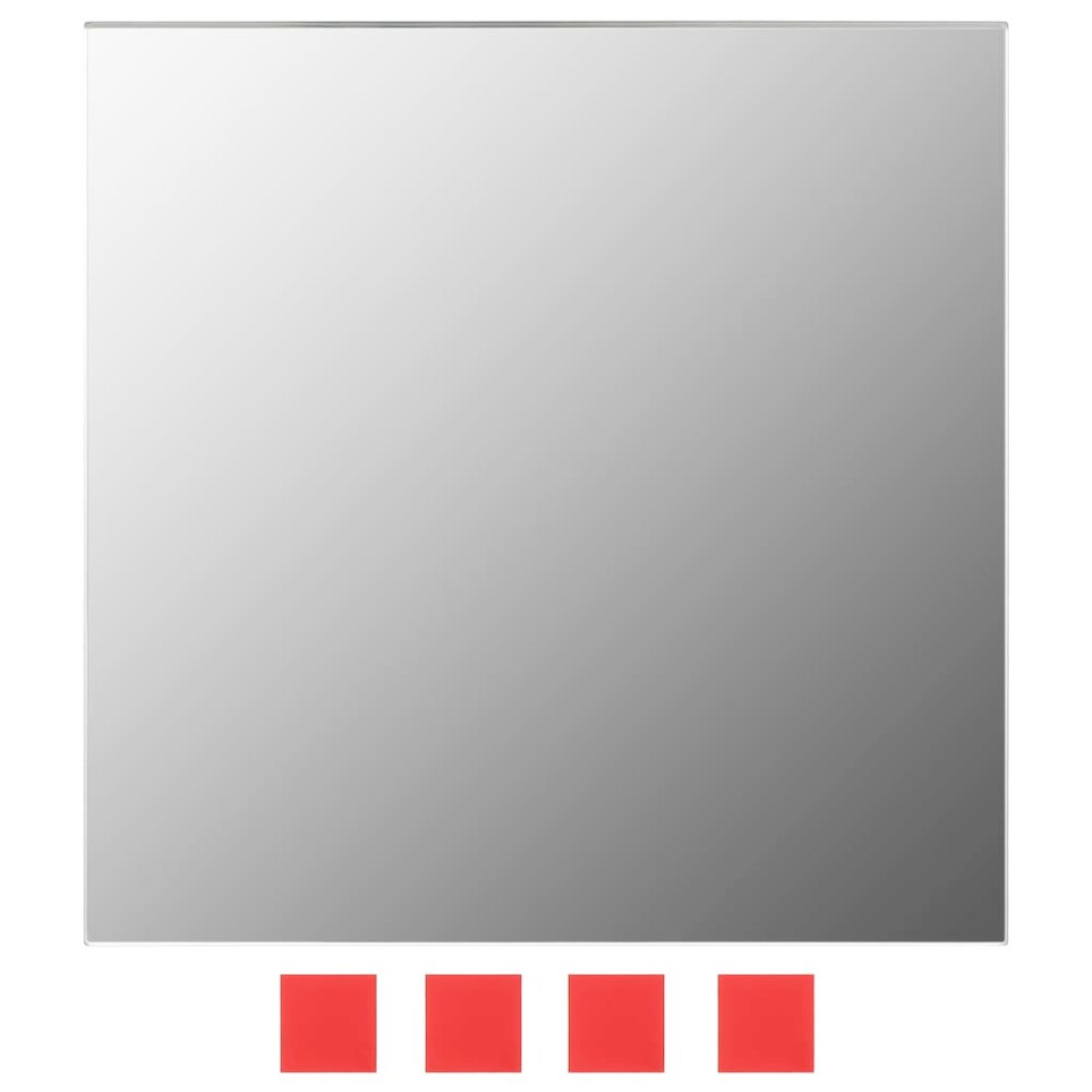 Wall Mirror Set of 7 Transparent Glass Small Decorative Inlays. Picture 5