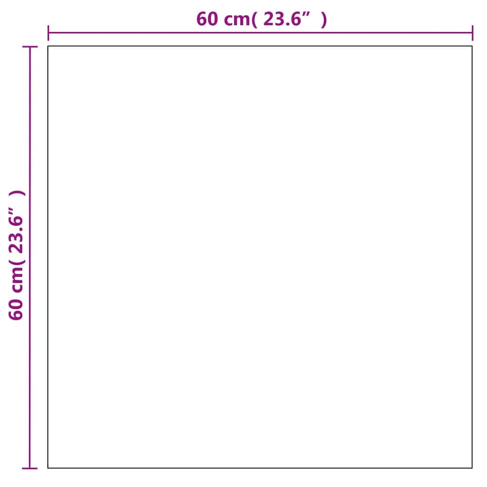 Wall Mirror Transparent Glass 23.6 x 23.6 in Minimalistic. Picture 7