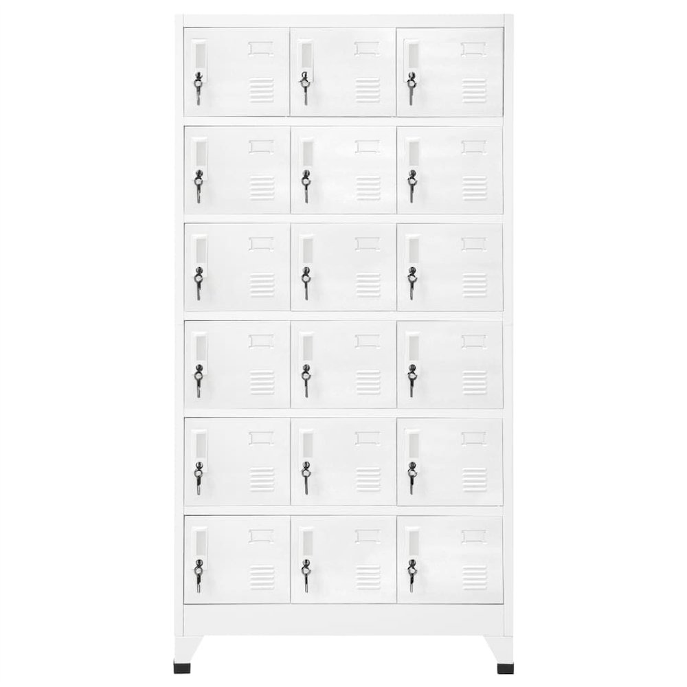 vidaXL Locker Cabinet with 18 Compartments Metal 35.4"x15.7"x70.9", 245966. Picture 2