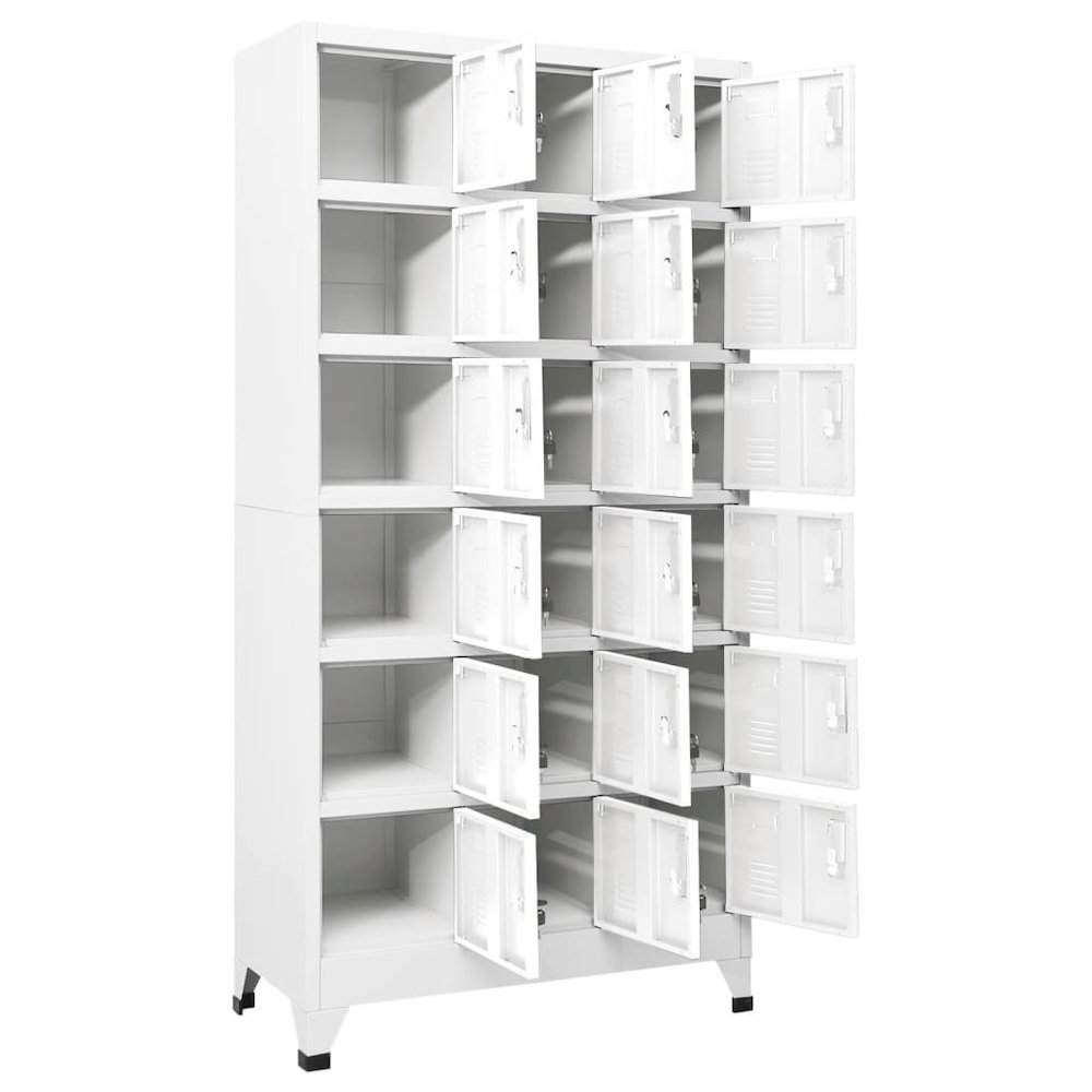 vidaXL Locker Cabinet with 18 Compartments Metal 35.4"x15.7"x70.9", 245966. Picture 3