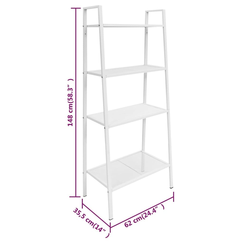Display Shelf White Sheet Metal Medium Storage Shelf. Picture 6