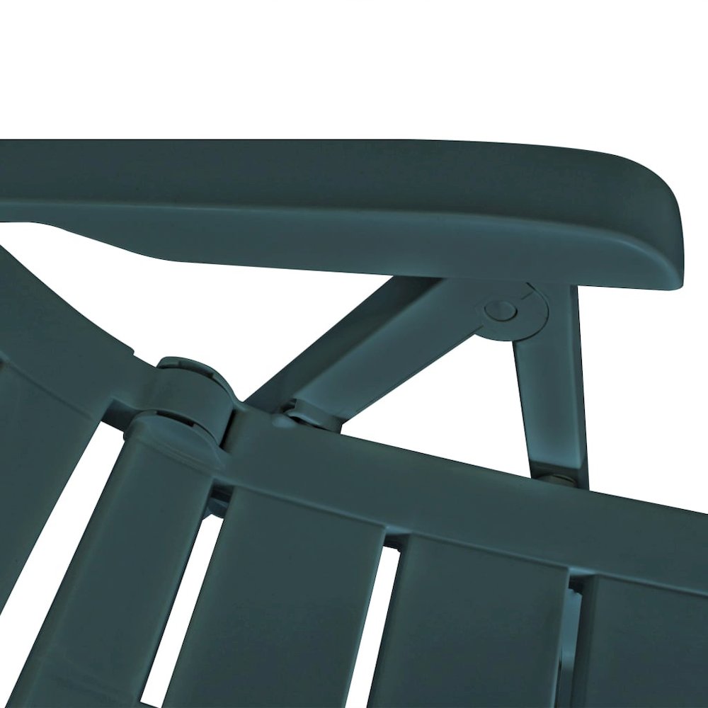 Garden Chair Set of 2 Green Plastic Standard Foldable. Picture 7