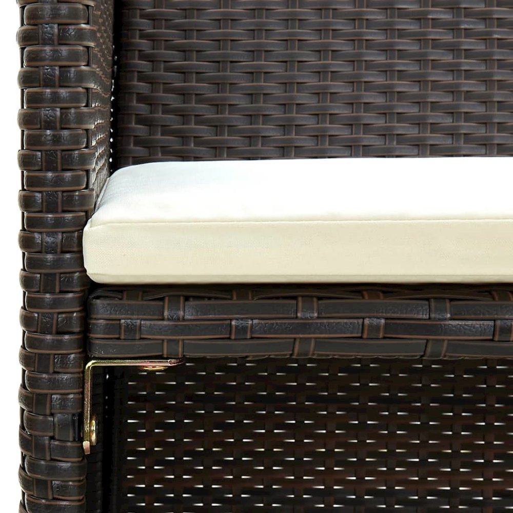 2-seater Sofa Brown PE (polyethylene) rattan 2-Seater Lightweight. Picture 3