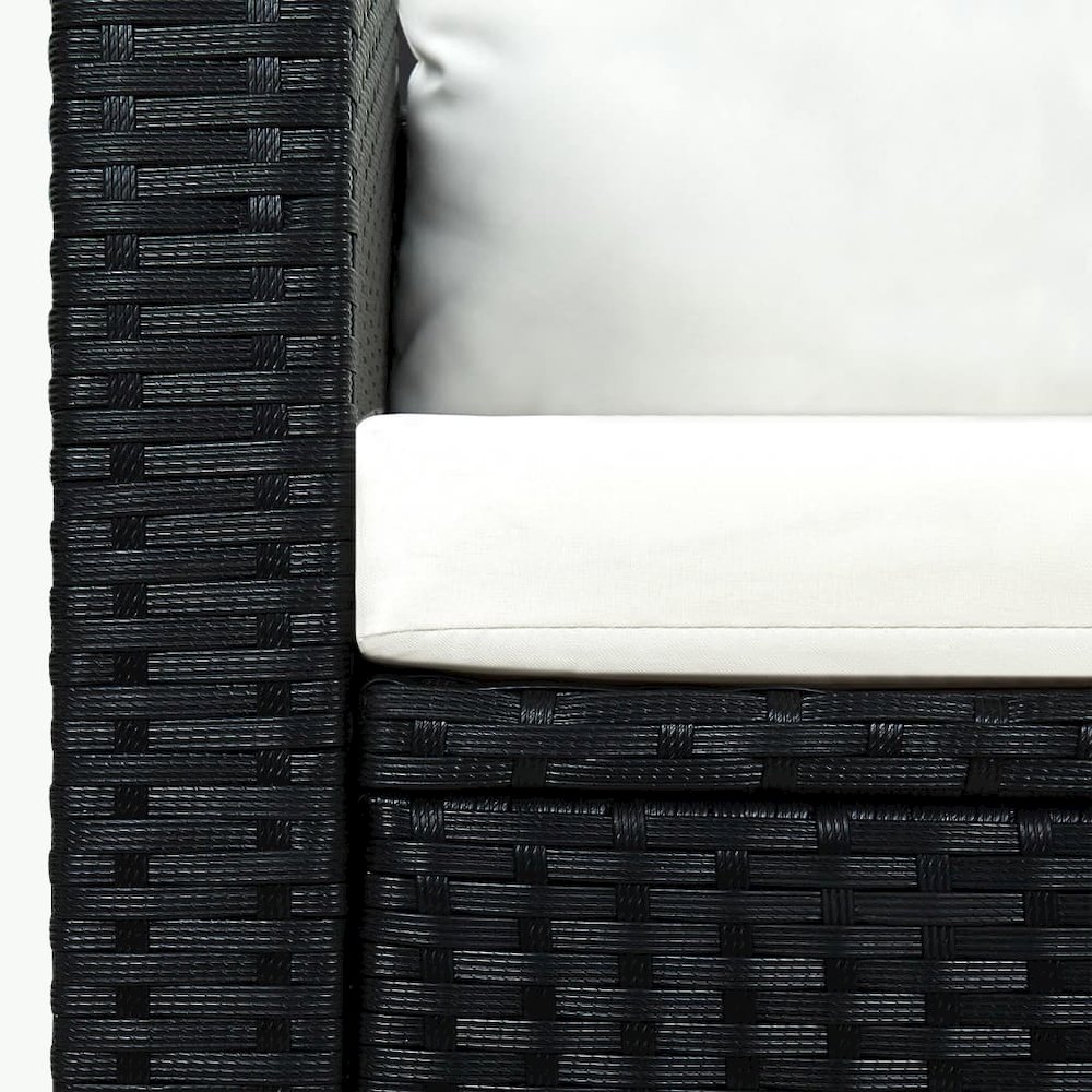 Garden Dining Set Black Poly Rattan Large Modular. Picture 4