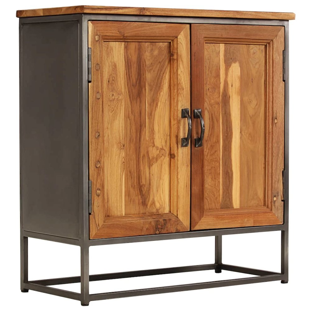 Sideboard Brown and Grey Recycled Teak and Steel Medium Sideboard. Picture 1