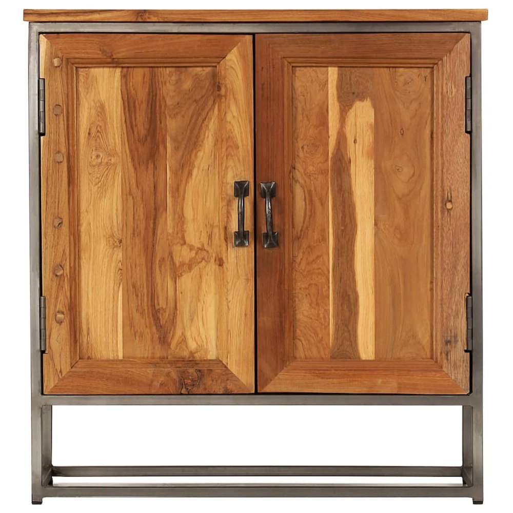 Sideboard Brown and Grey Recycled Teak and Steel Medium Sideboard. Picture 2