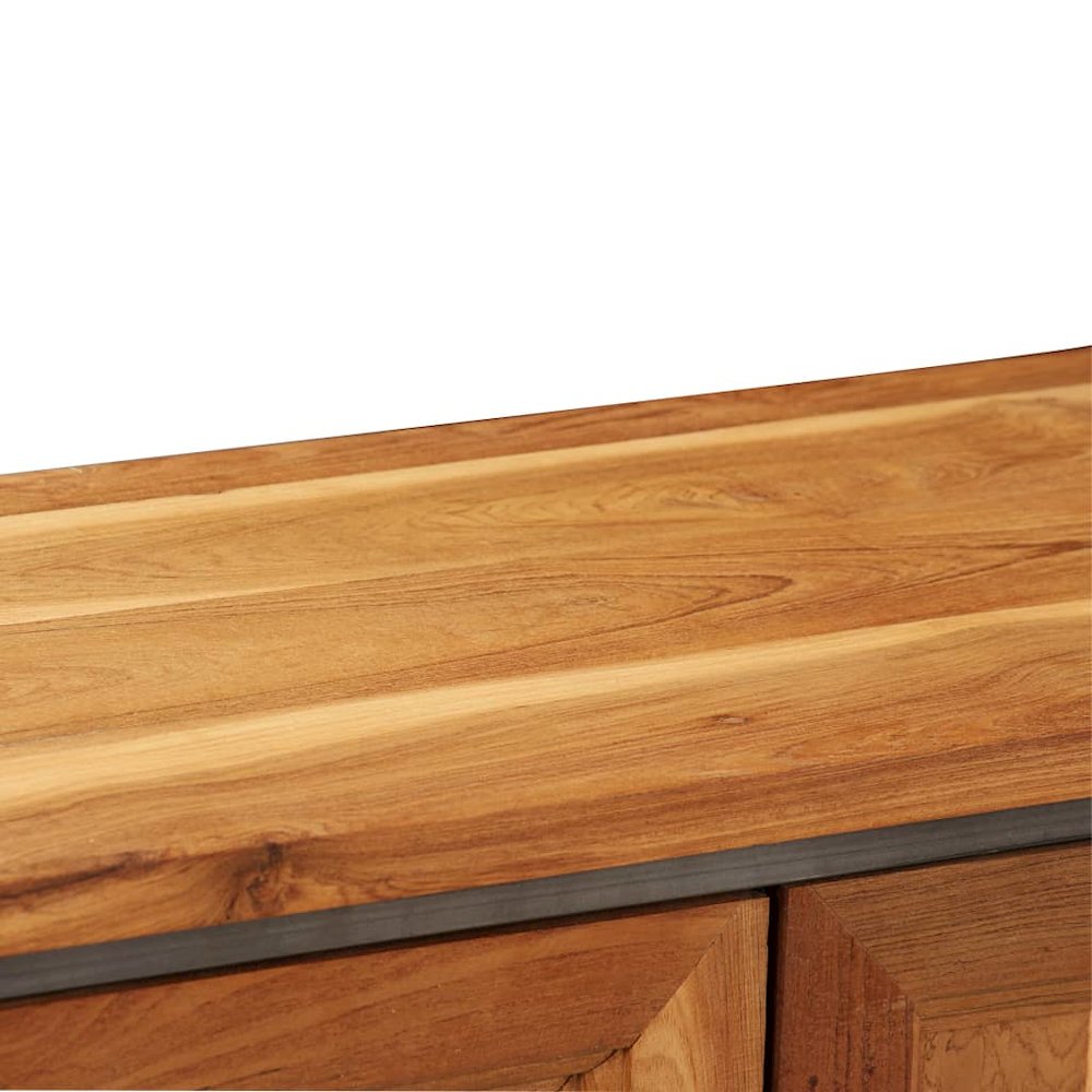 Sideboard Brown and Grey Recycled Teak and Steel Medium Sideboard. Picture 4