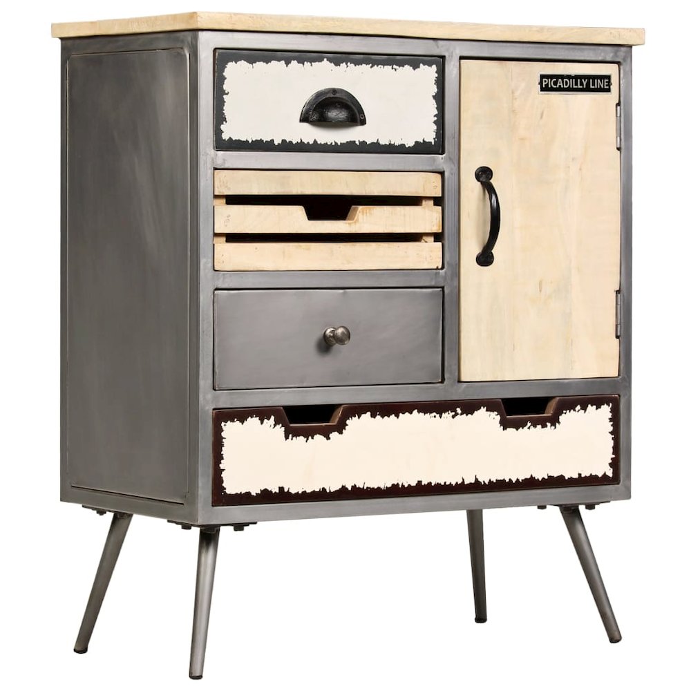 Sideboard Natural Mango Wood With Steel Accents. Picture 1