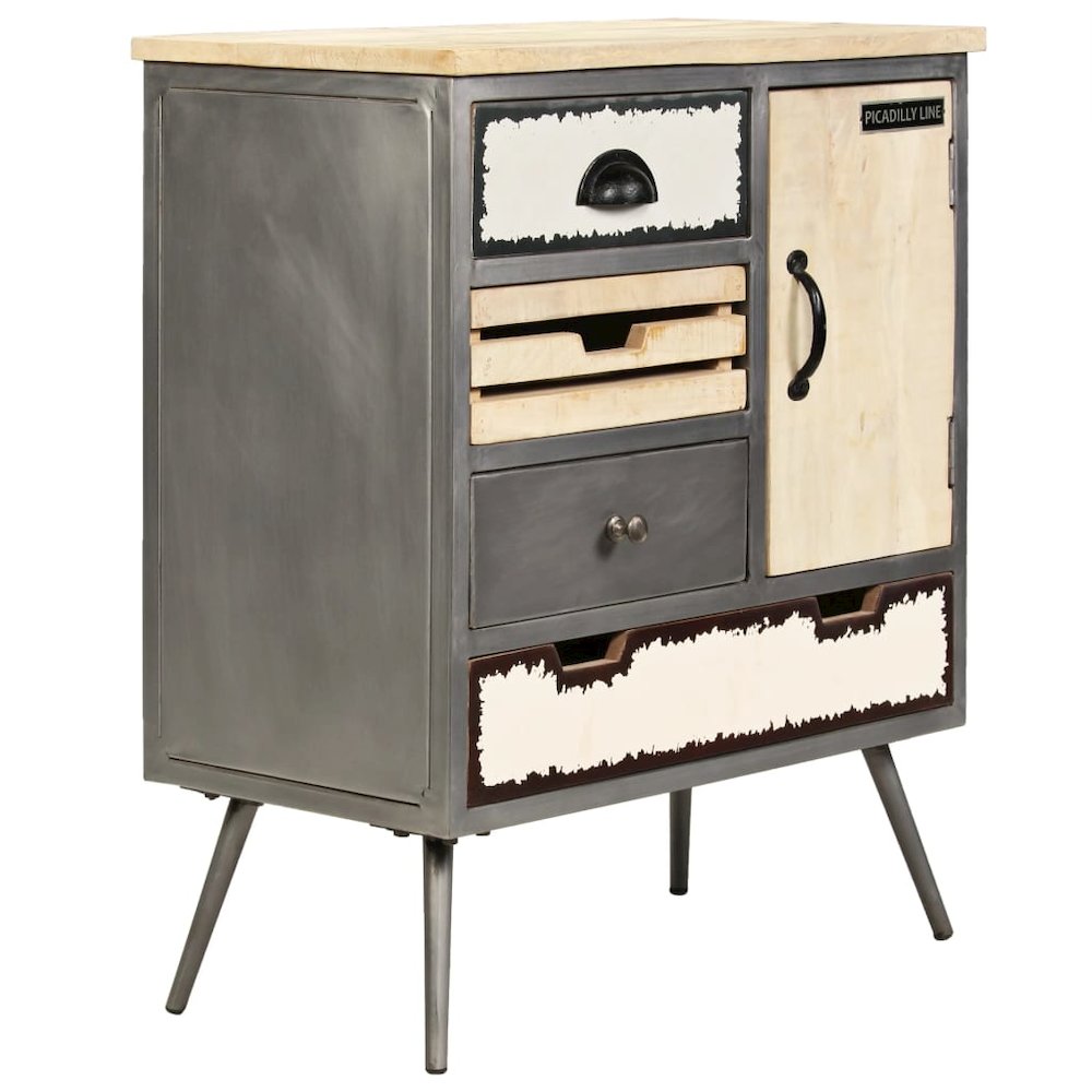 Sideboard Natural Mango Wood With Steel Accents. Picture 12