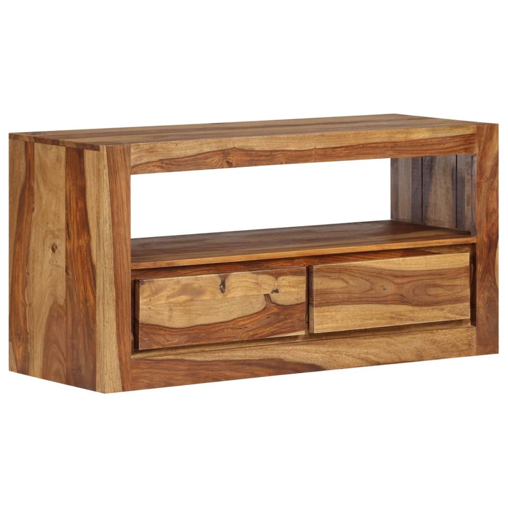 Rustic TV Unit Solid Sheesham 31.5 x 11.8 x 15.7 in TV Stand. Picture 1