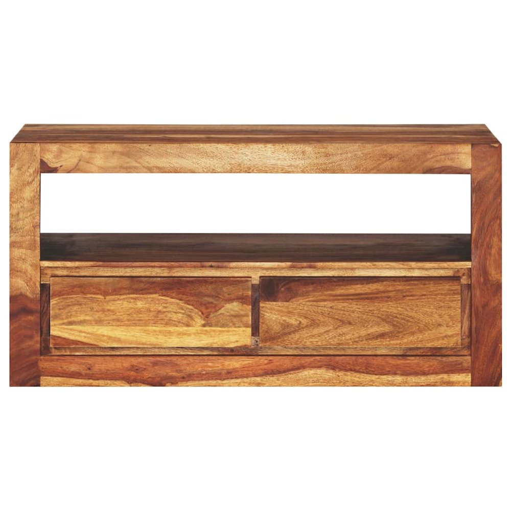 Rustic TV Unit Solid Sheesham 31.5 x 11.8 x 15.7 in TV Stand. Picture 2