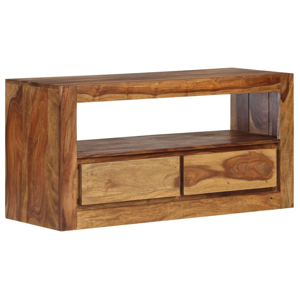 Rustic TV Unit Solid Sheesham 31.5 x 11.8 x 15.7 in TV Stand. Picture 12