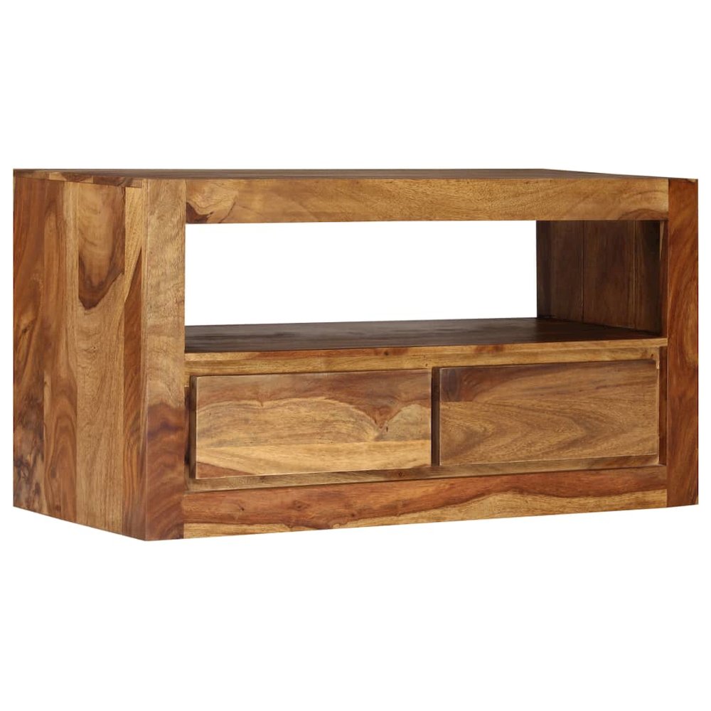 Rustic TV Unit Solid Sheesham 31.5 x 11.8 x 15.7 in TV Stand. Picture 3