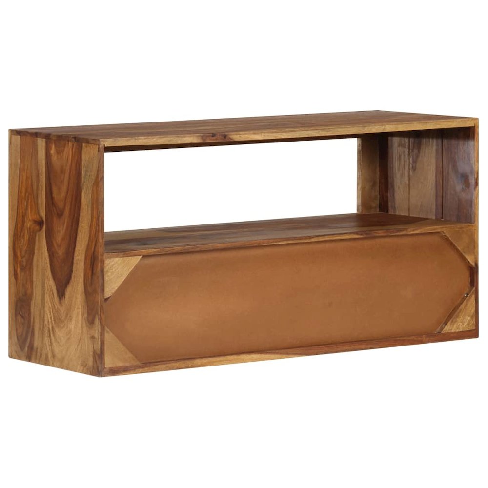 Rustic TV Unit Solid Sheesham 31.5 x 11.8 x 15.7 in TV Stand. Picture 5
