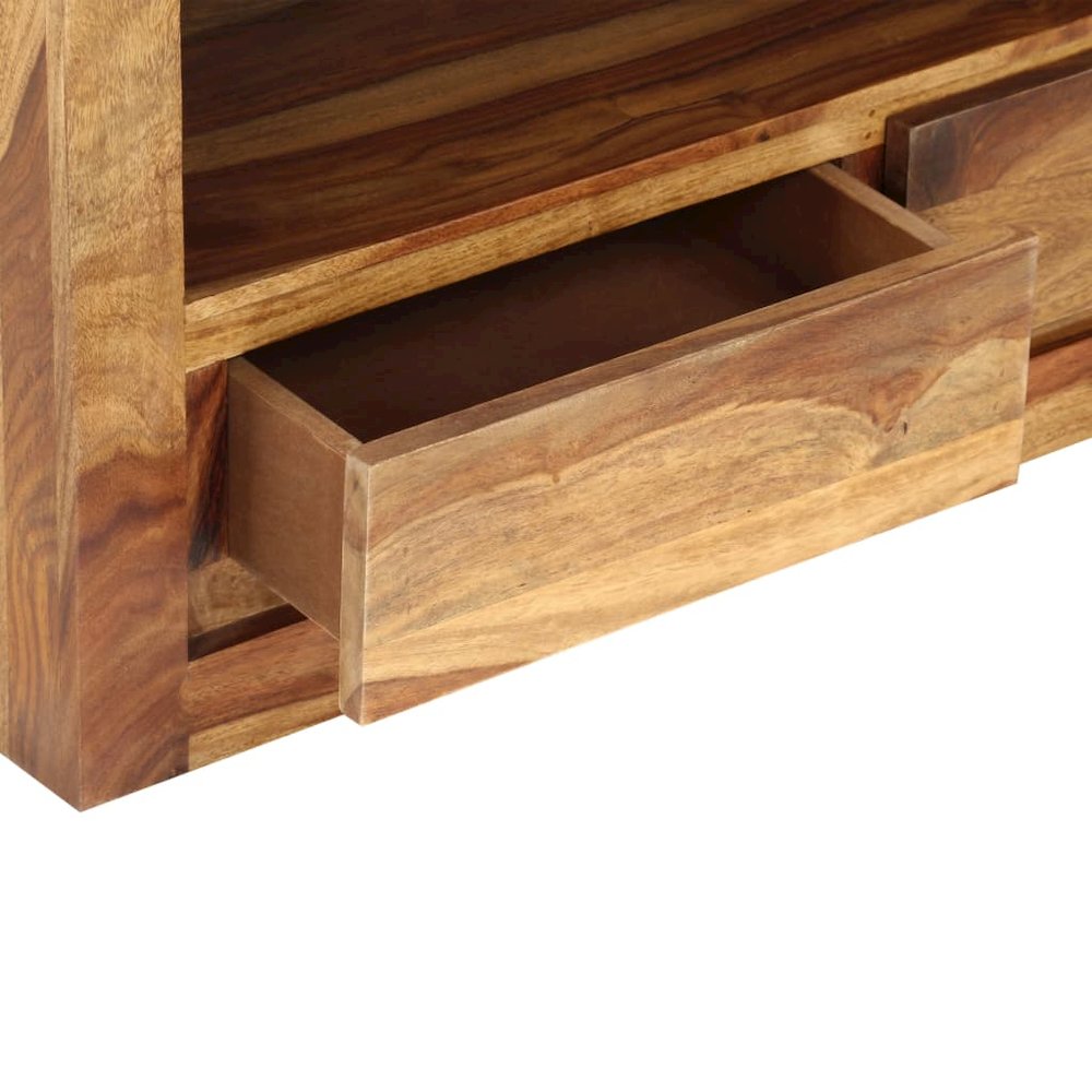Rustic TV Unit Solid Sheesham 31.5 x 11.8 x 15.7 in TV Stand. Picture 7