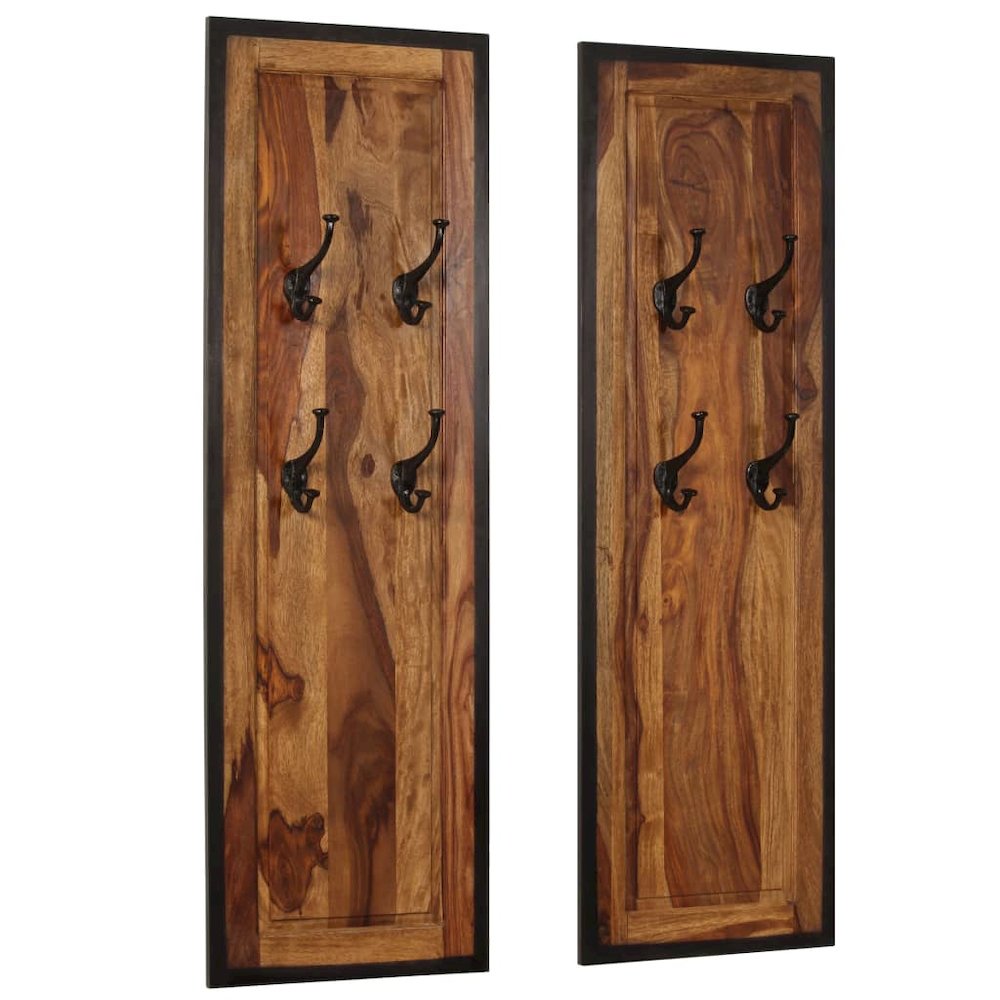 Coat Rack Sheesham wood with natural grain patterns. Picture 1