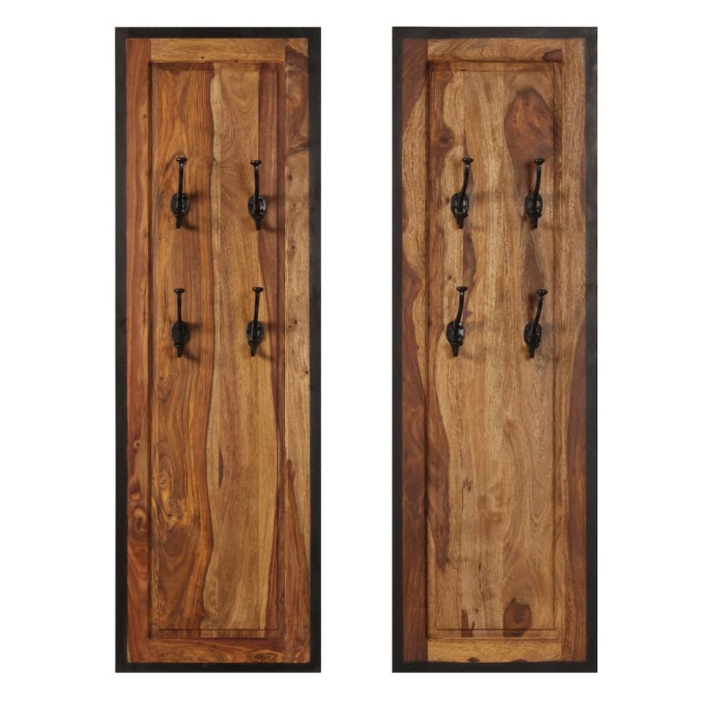 Coat Rack Sheesham wood with natural grain patterns. Picture 2