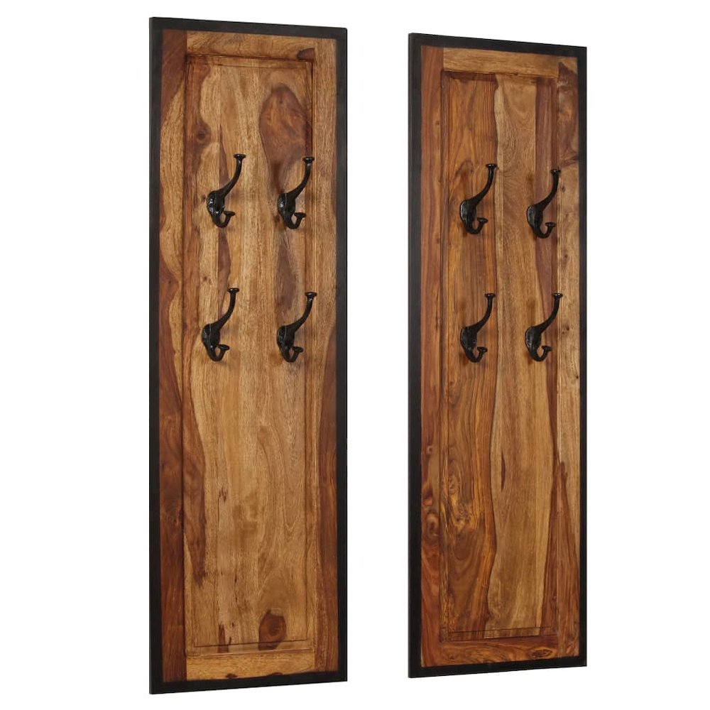 Coat Rack Sheesham wood with natural grain patterns. Picture 12