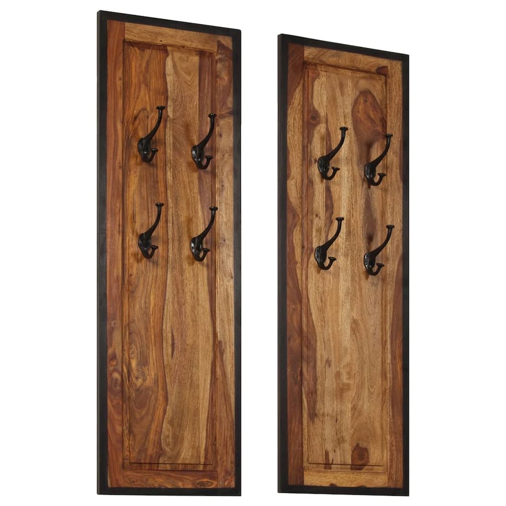 Coat Rack Sheesham wood with natural grain patterns. Picture 9