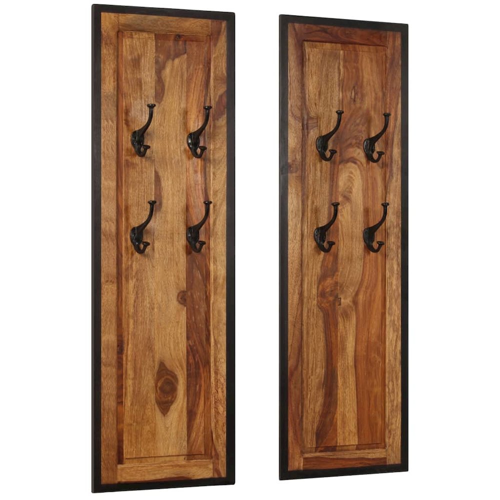 Coat Rack Sheesham wood with natural grain patterns. Picture 10