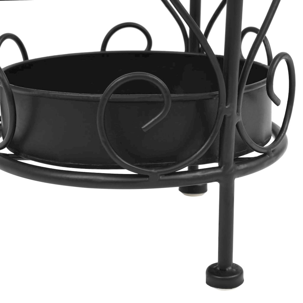 Umbrella Stand Black Metal Medium Decorative Inlays. Picture 6