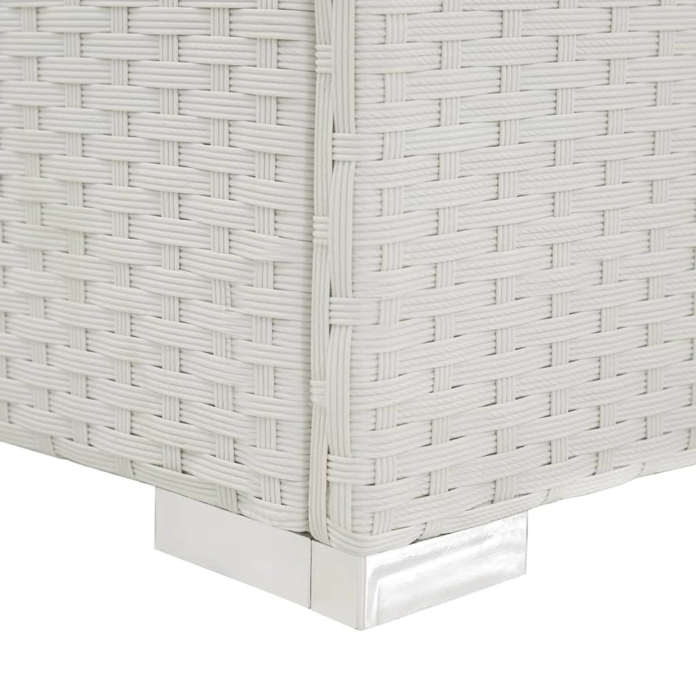 Sunlounger Set White and Black PE rattan. Picture 5