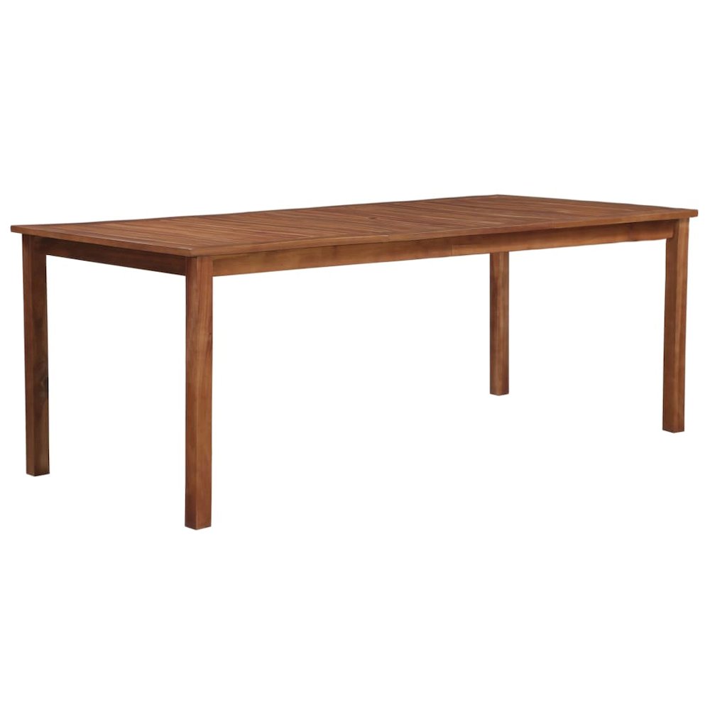 Dining Table Natural Brown Solid Acacia wood Large Durable. Picture 1