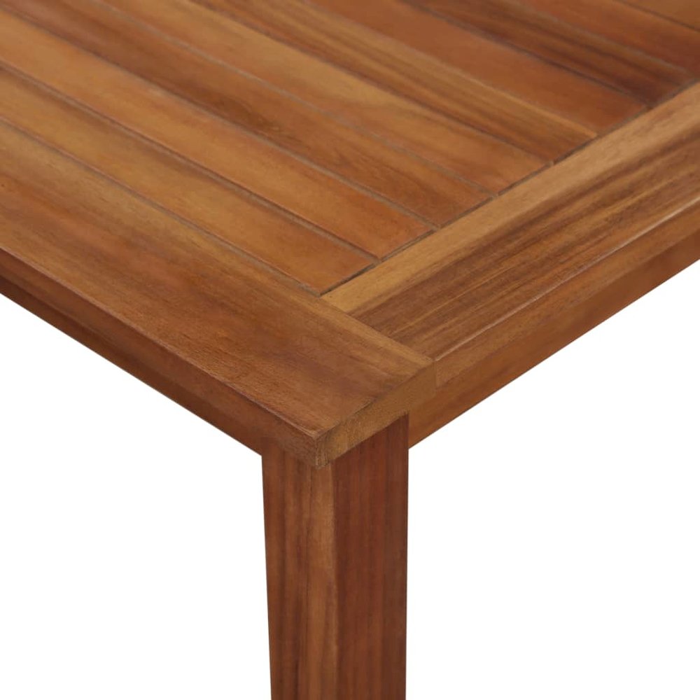 Dining Table Natural Brown Solid Acacia wood Large Durable. Picture 3