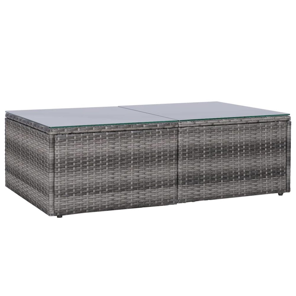 Sofa Set Grey Poly rattan Medium Modular Outdoor Sofa Set. Picture 7