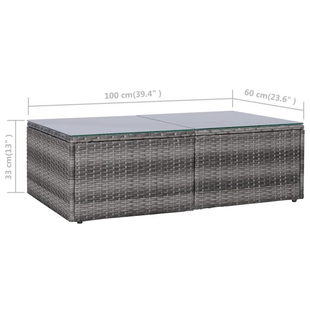 Sofa Set Grey Poly rattan Medium Modular Outdoor Sofa Set. Picture 10