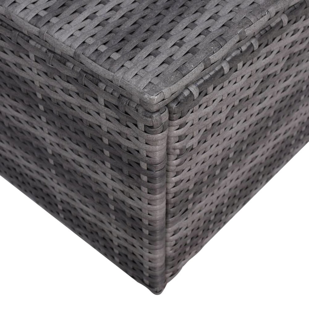 Sofa Set Grey Poly rattan, powder-coated steel, glass, polyester. Picture 9